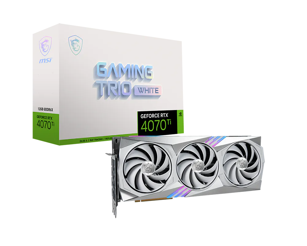 MSI GeForce RTX 4070 Ti GAMING TRIO WHITE 12G